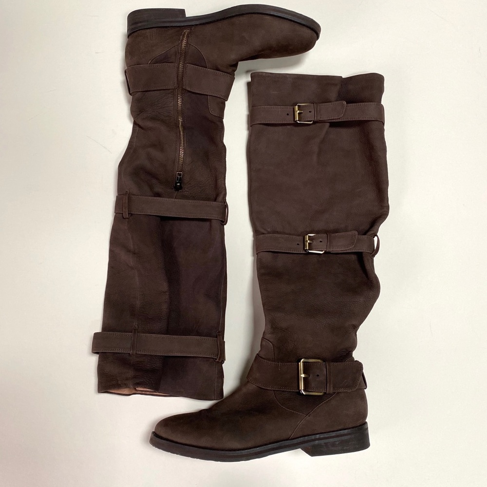 SOLD Kenneth Cole Dark Brown Over the Knee Boots